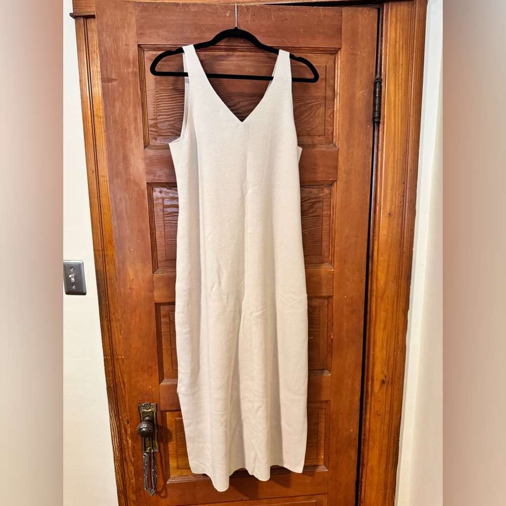 Garnet Hill Cream Maxi Dress - Picture 2 of 6